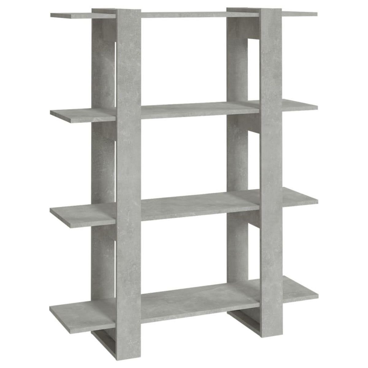 VIDAXL Bibliotheque/Separateur de piece Gris beton 100x30x123,5 cm