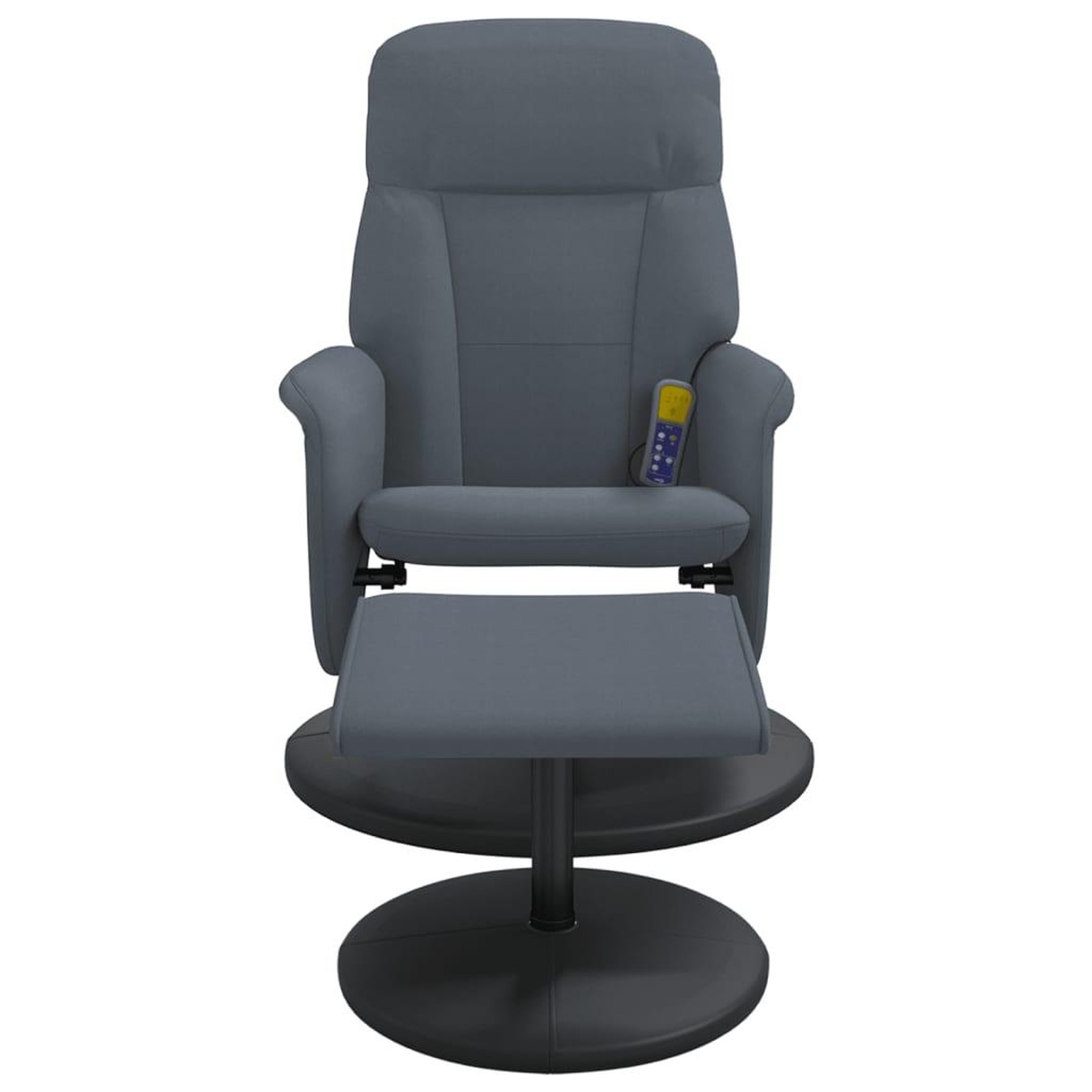 Voir la diapositive 4 : VIDAXL Fauteuil de massage inclinable repose-pied gris fonce velours