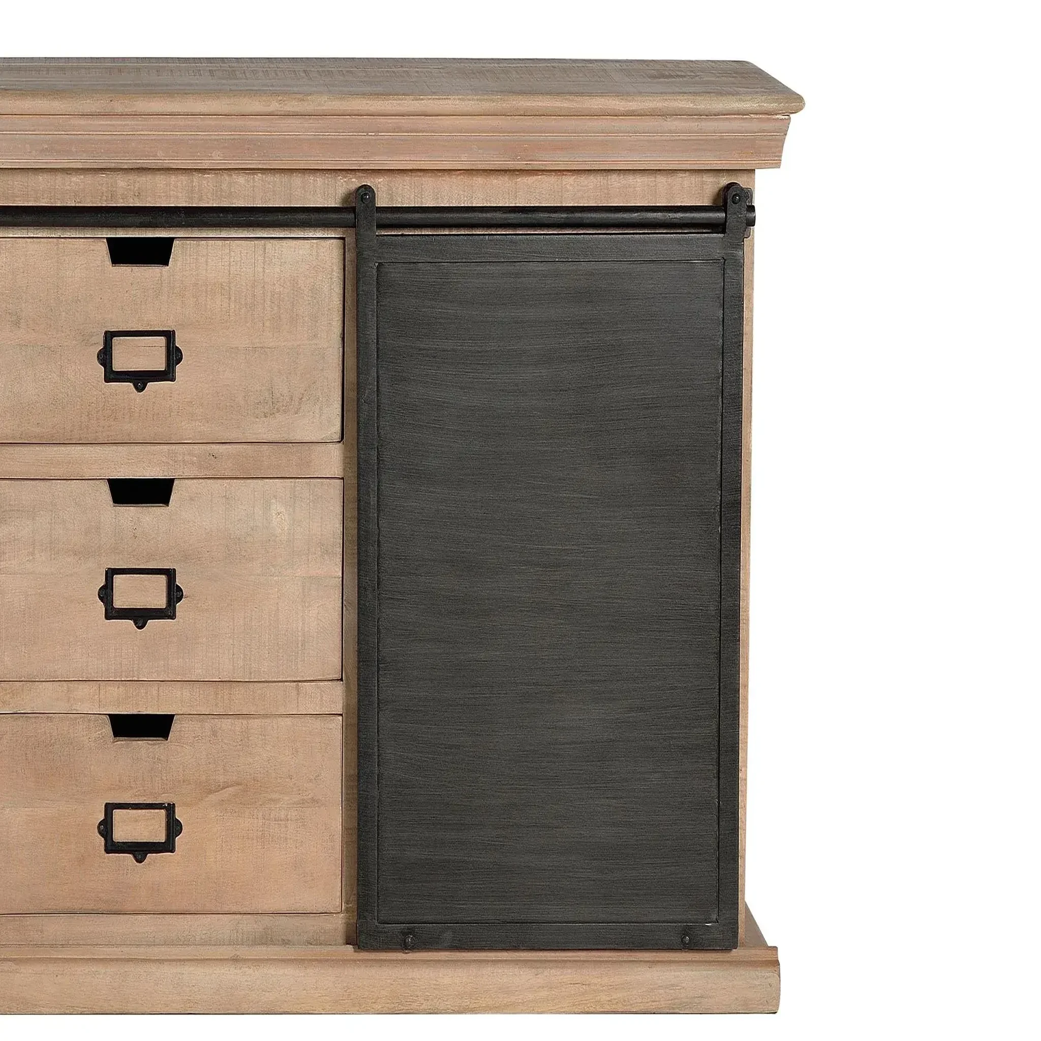 Voir la diapositive 3 : GINER Y COLOMER SL Buffet en bois de manguier 160cm style industriel moderne