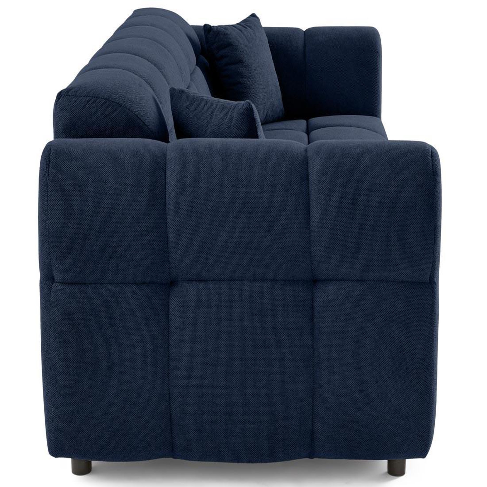 Voir la diapositive 5 : BEST MOBILIER Ray - canapé droit 3 places en tissu texturé
