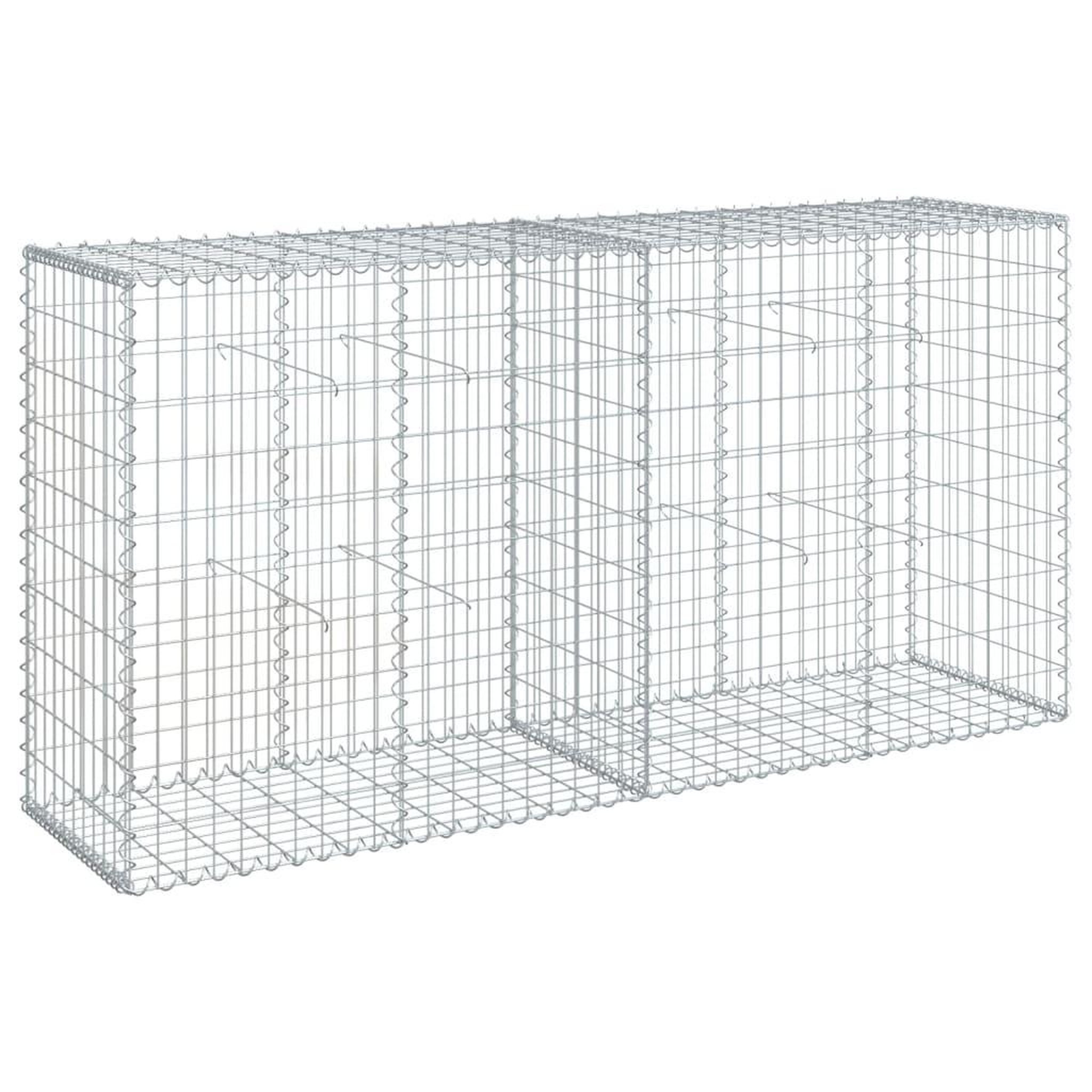 Voir la diapositive 2 : VIDAXL Panier gabion avec couvercle 200x50x100 cm fer galvanise