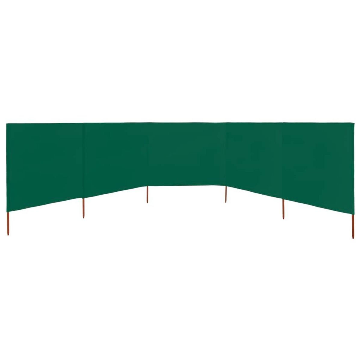 VIDAXL Paravent 5 panneaux Tissu 600 x 160 cm Vert