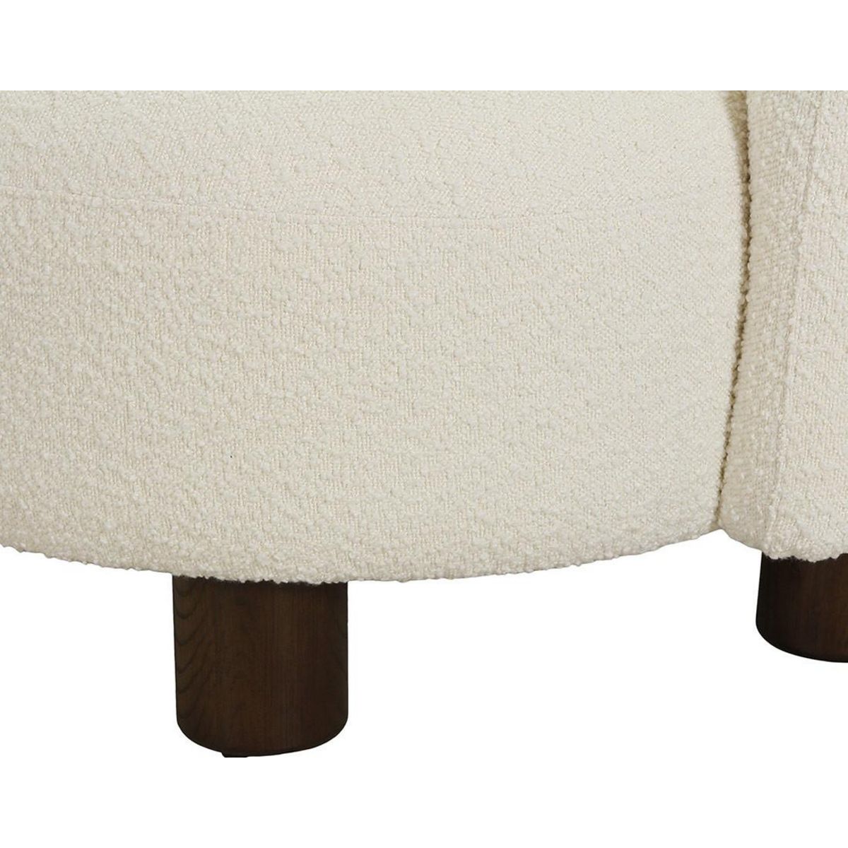 LISA DESIGN Leonardo - fauteuil accoudoir gauche - pieds en frêne massif - en tissu bouclette