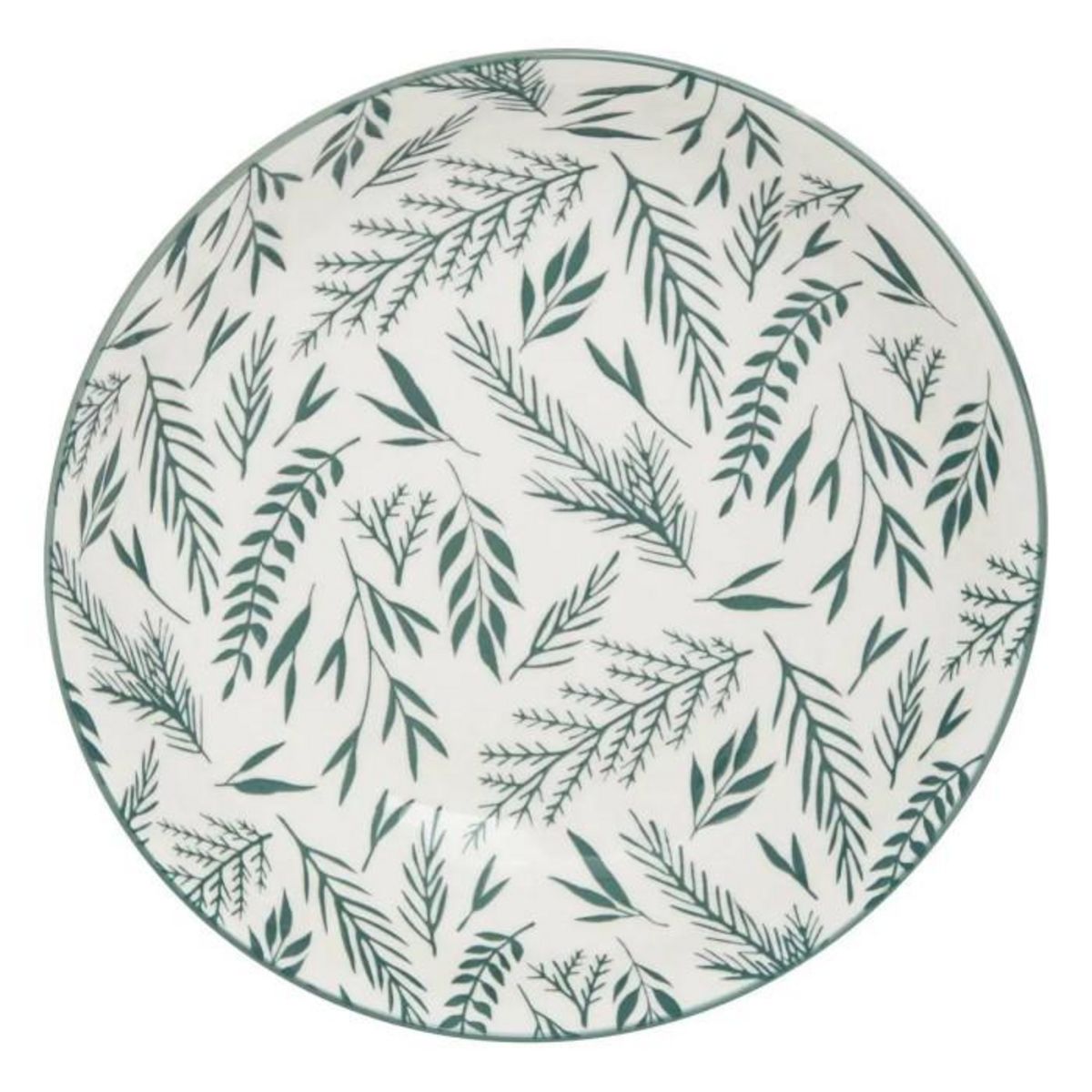 SECRET DE GOURMET Service de Table 12 Pièces  Agathe  26cm Vert