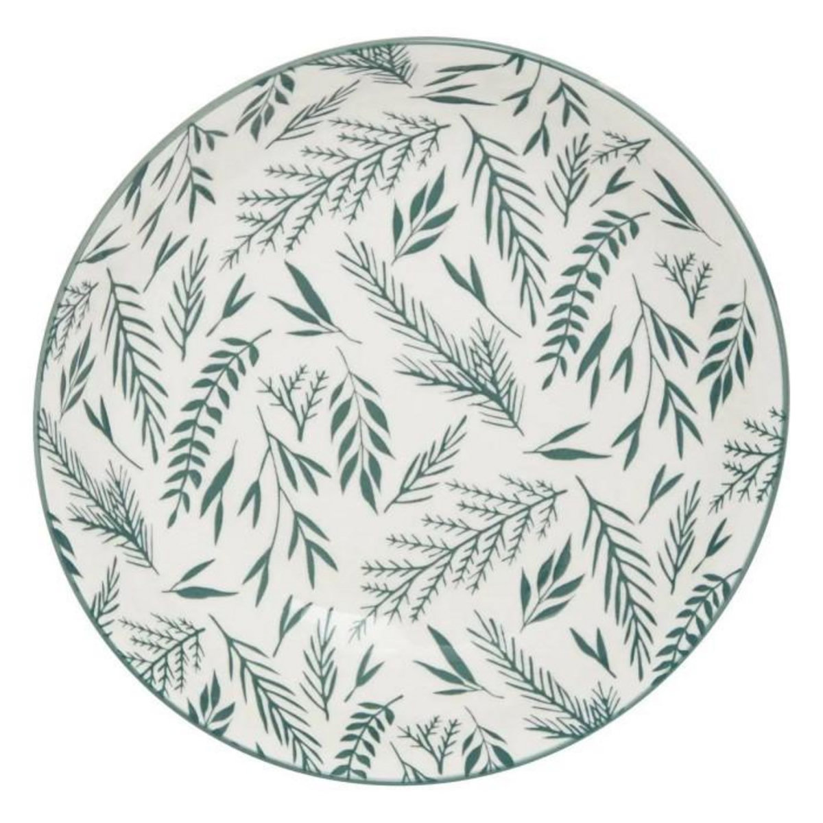 SECRET DE GOURMET Service de Table 12 Pièces  Agathe  26cm Vert