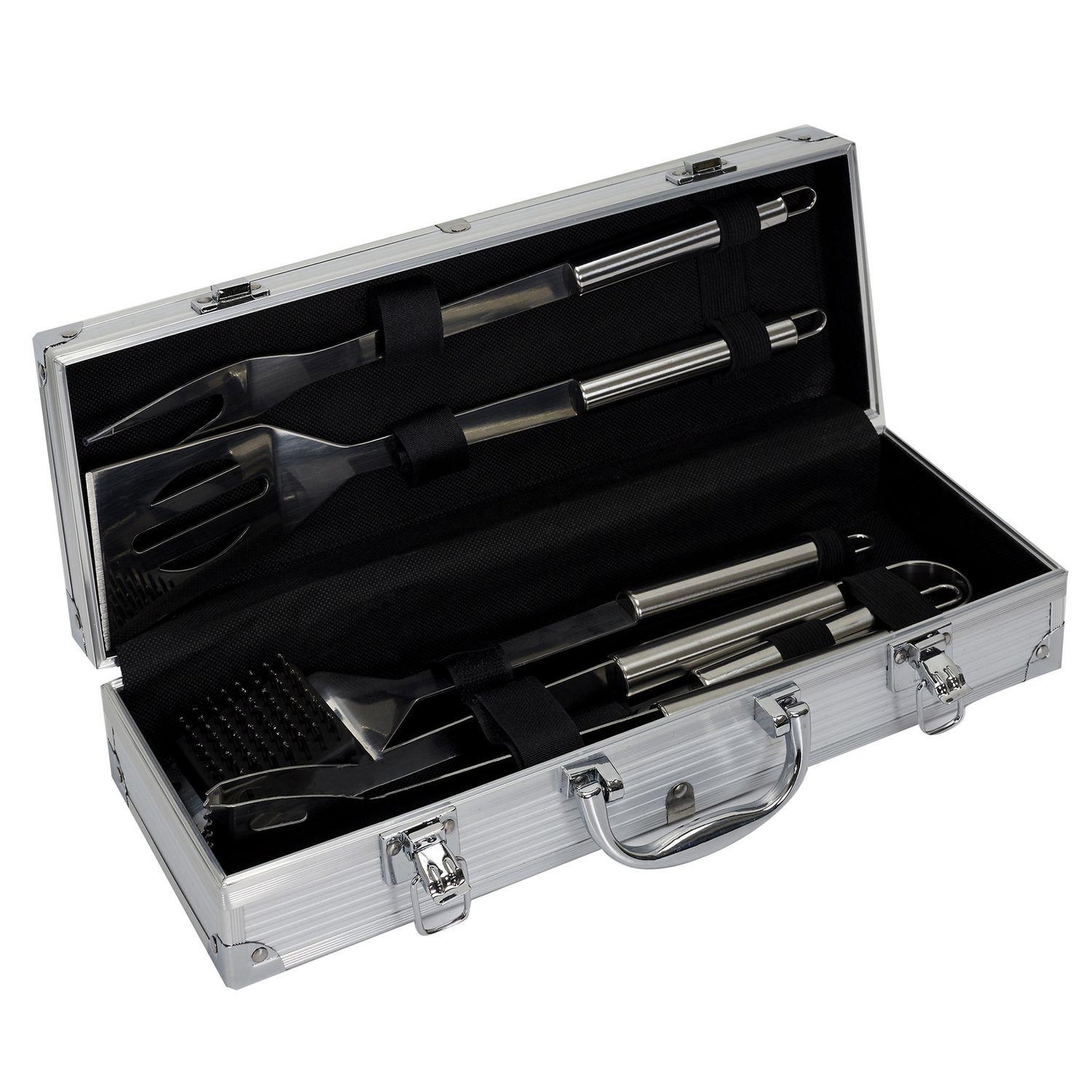 Voir la diapositive 1 : TOILINUX Mallette de set de barbecue en acier inoxydable
