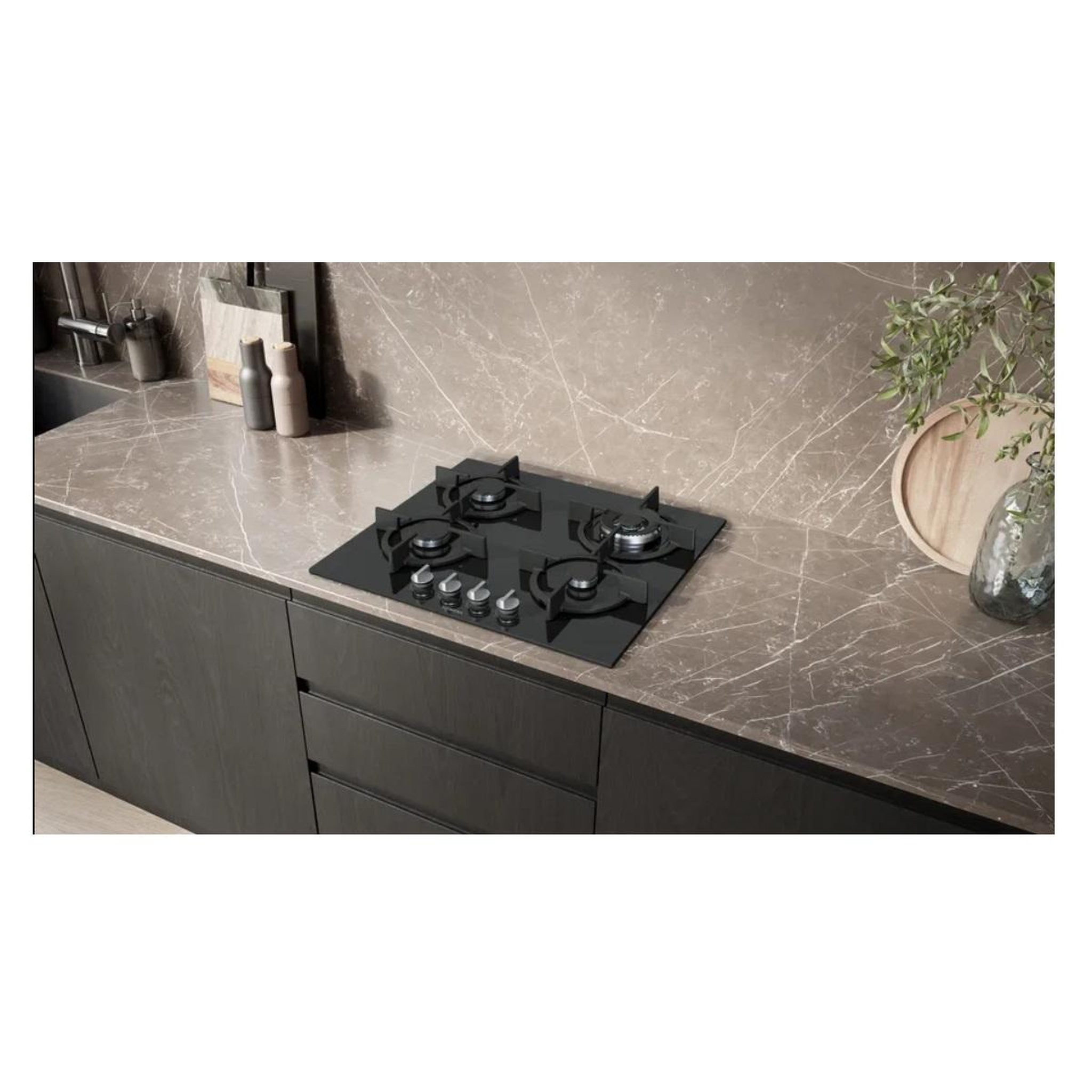 Voir la diapositive 4 : Siemens Table de cuisson gaz 60cm 4 feux 8000w - EP6A6HI10