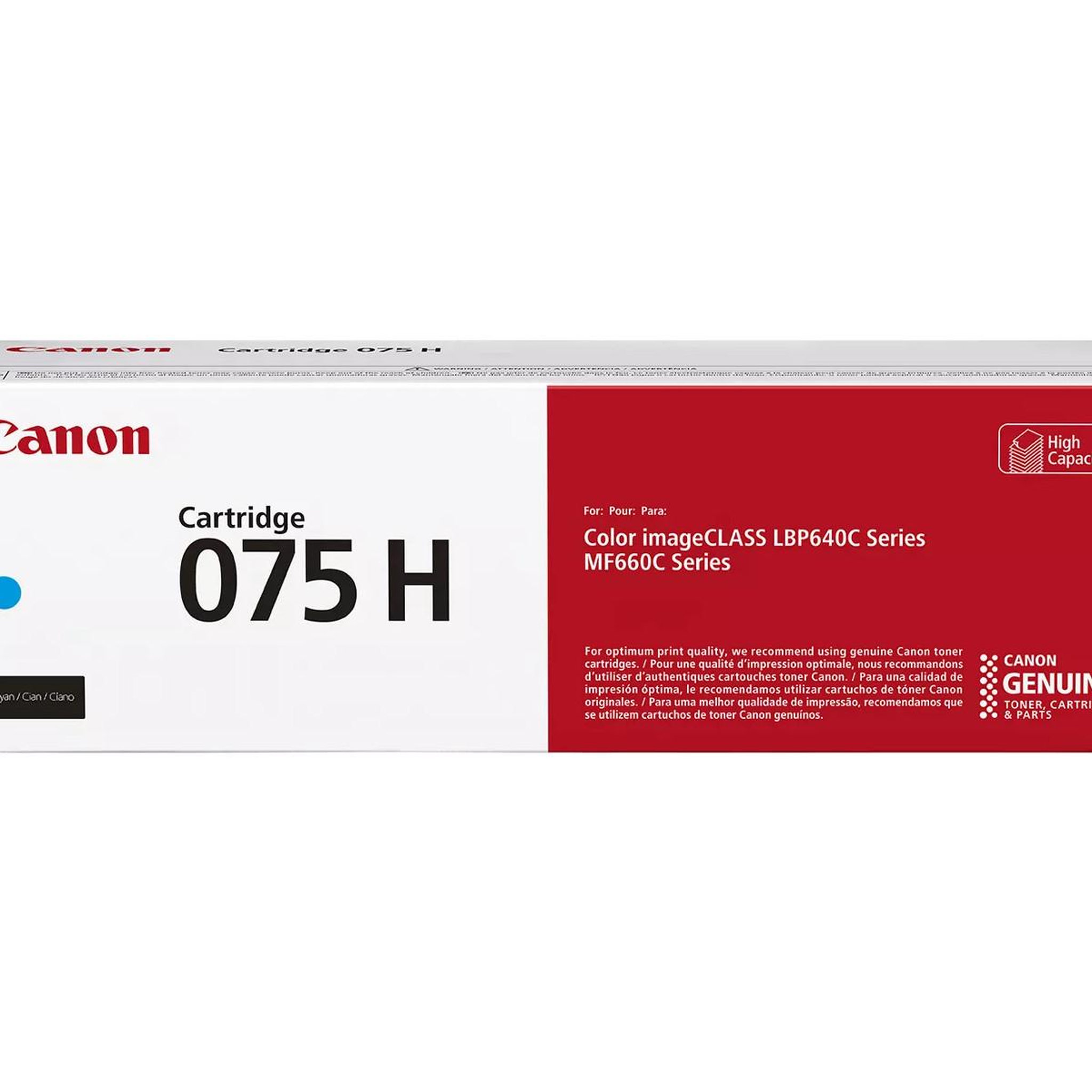 Voir la diapositive 2 : Canon Cartouche de toner Canon 075 H C cyan