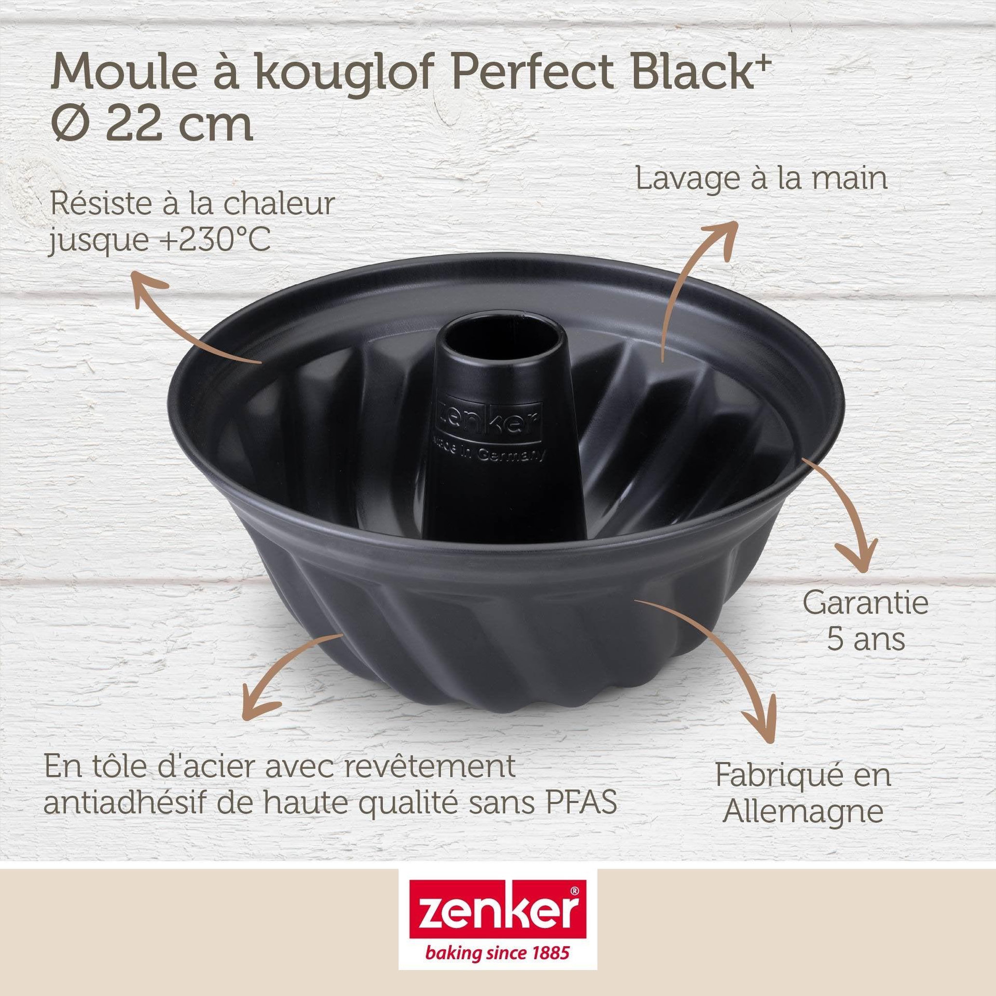 Voir la diapositive 4 : ZENKER Moule à kouglof 22 cm zenker perfectback+