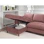 Voir la diapositive 4 : LISA DESIGN Brooke - canapé d'angle gauche - convertible avec coffre - 4 places - en velours