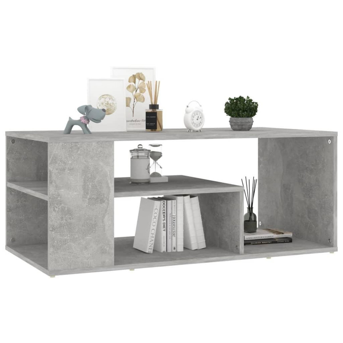 VIDAXL Table basse gris beton 100x50x40 cm bois d'ingenierie