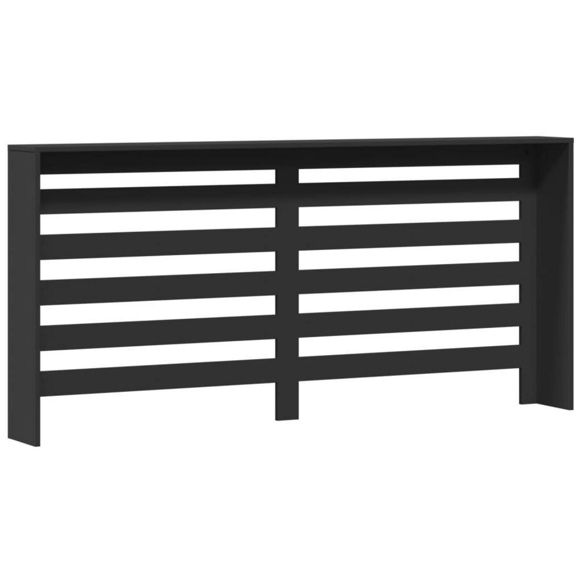 VIDAXL Cache-radiateur noir 175x20x82 cm bois d'ingenierie