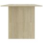 Voir la diapositive 5 : VIDAXL Table a manger Chene sonoma 180x90x76 cm Bois d'ingenierie