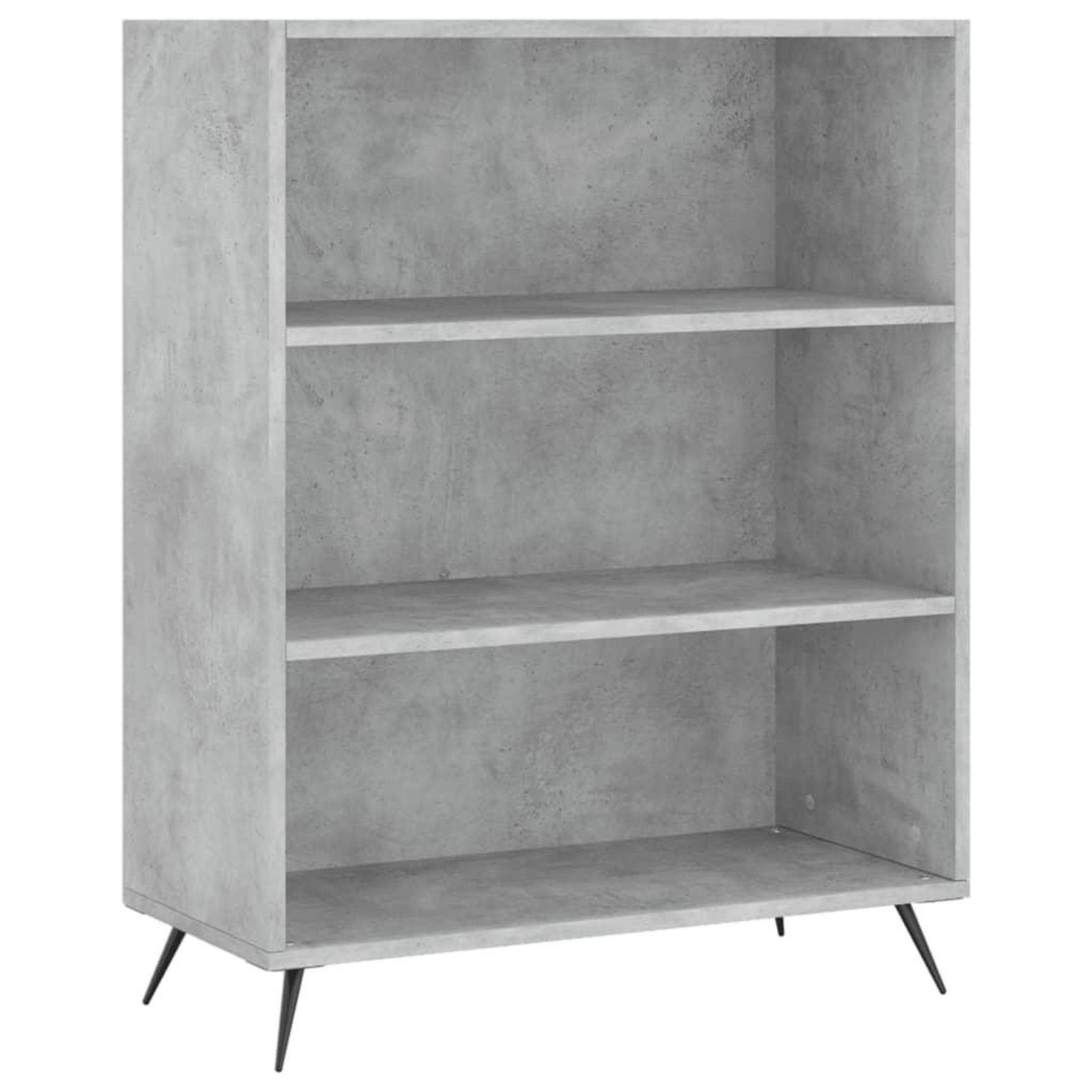 Voir la diapositive 4 : VIDAXL Buffet gris beton 69,5x32,5x180 cm bois d'ingenierie