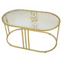 Voir la diapositive 4 : Paris Prix Table Basse Ovale  Antalia  90cm Transparent & Or