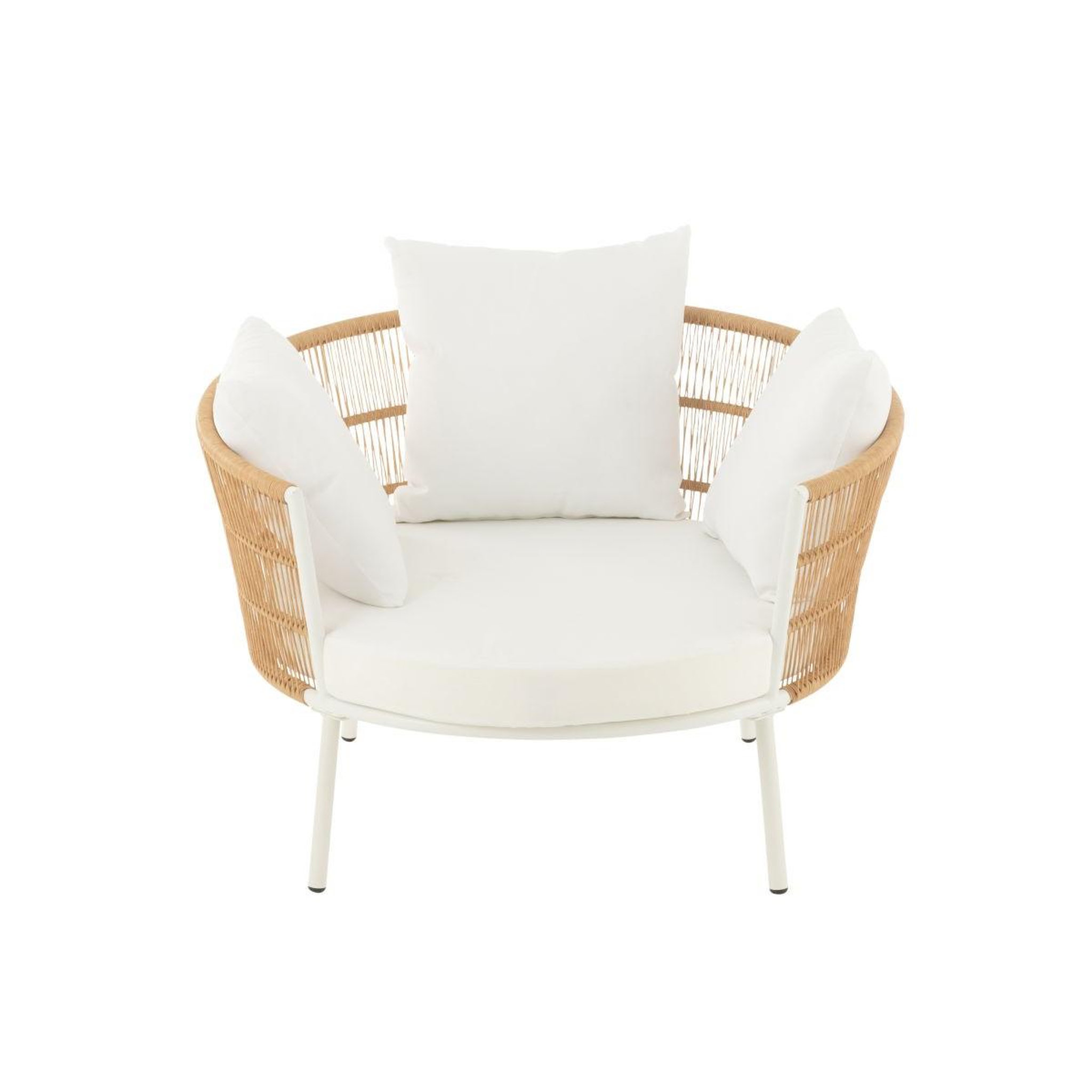 Voir la diapositive 2 : J-LINE Fauteuil de jardin  poa  118cm blanc