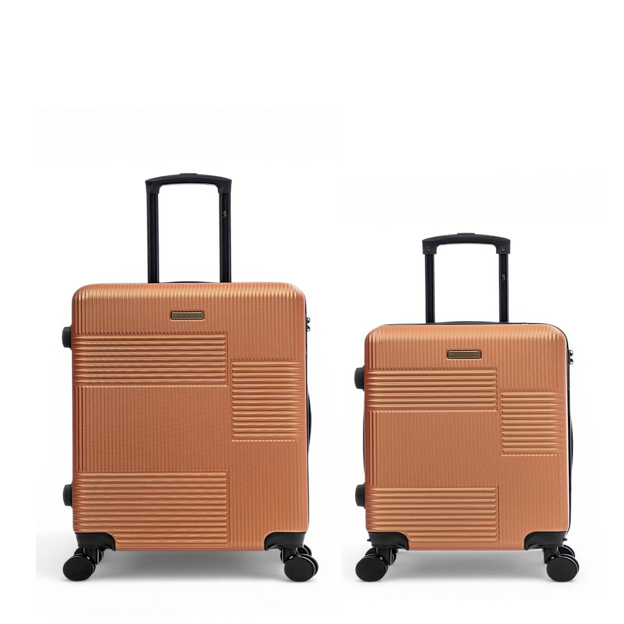 LES P'TITES BOMBES LPB Lot de 2 Valises Rigides Taille Moyenne et Cabine LIVIA