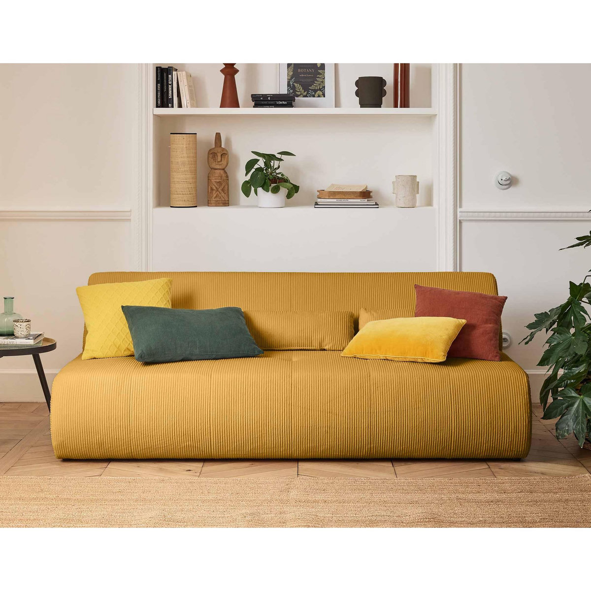 LISA DESIGN Onyx - canapé droit 3 places - en velours côtelé