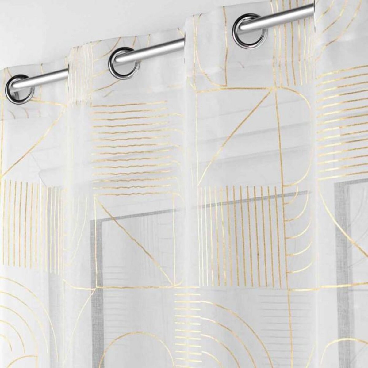 Paris Prix Rideau Voilage à Œillets  Lineor  140x240cm Blanc