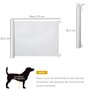 Voir la diapositive 3 : PAWHUT Barrière de sécurité barrière animaux rétractable automatique 1,15L x 0,83H m teslin métal blanc