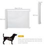 Voir la diapositive 3 : PAWHUT Barrière de sécurité barrière animaux rétractable automatique 1,15L x 0,83H m teslin métal blanc