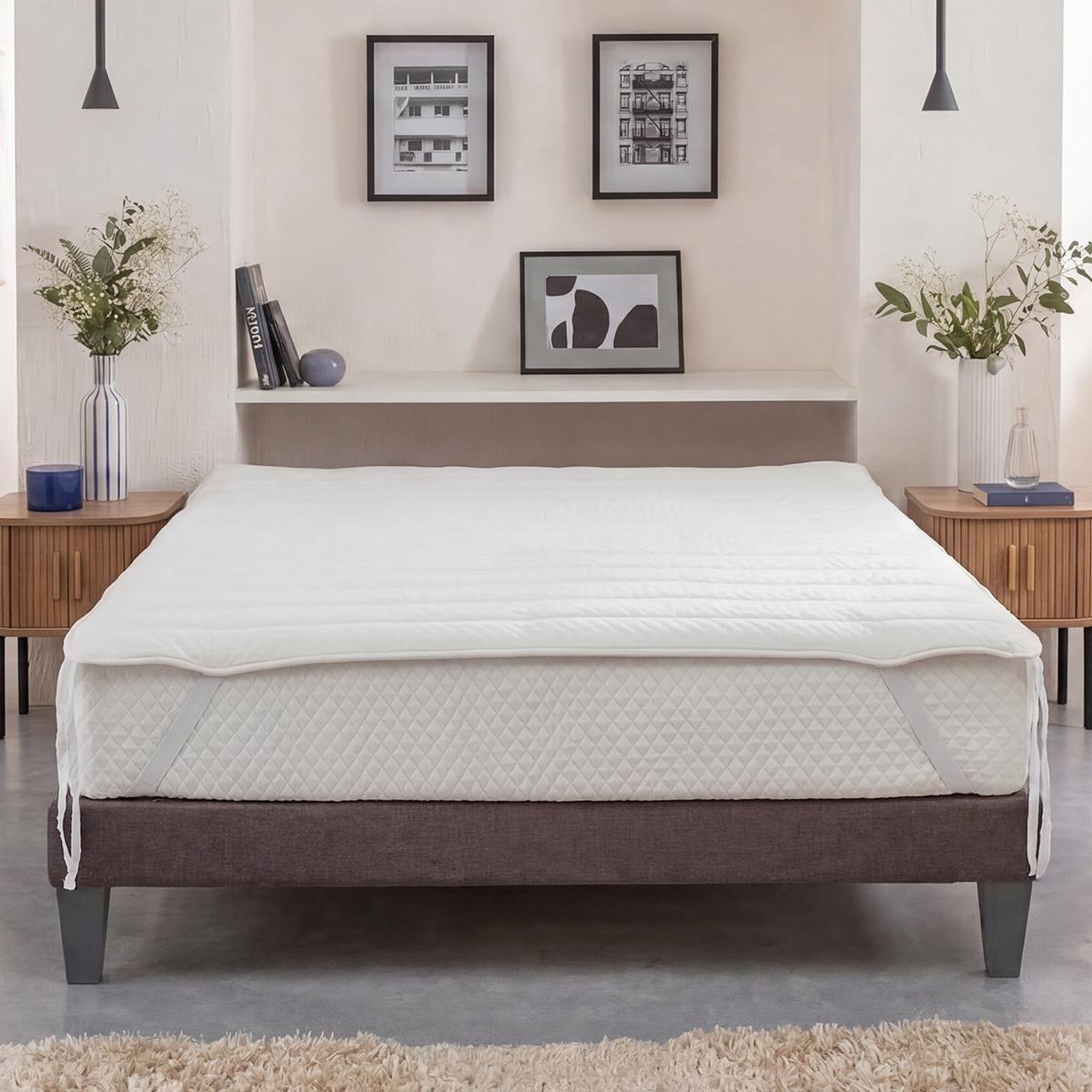 Voir la diapositive 3 : BELLECOUR BELLECOUR LITERIE | Surmatelas WELLNESS | Fibres creuses polyester