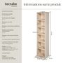 Voir la diapositive 6 : tectake Étagère DVD CD aspect bois marron hêtre