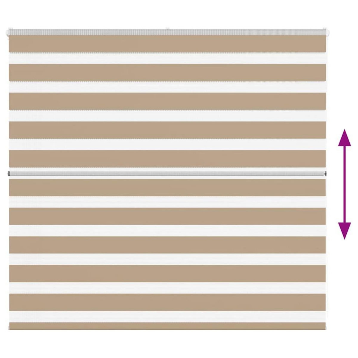 VIDAXL Store zebre marron sable largeur du tissu 155,9 cm polyester