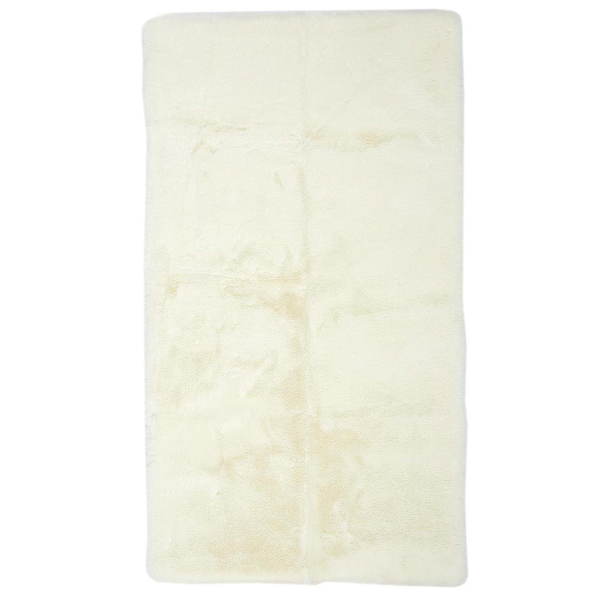 Voir la diapositive 1 : The Home Deco Factory Tapis Imitation Fourrure  Fin  60x110cm Écru