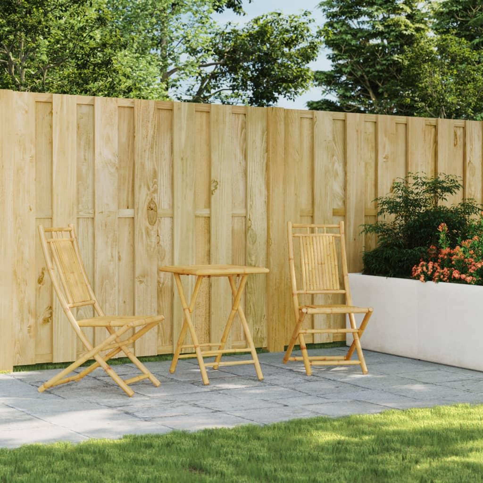 Voir la diapositive 3 : VIDAXL Ensemble de bistro 3 pcs bambou