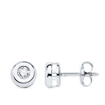 L'ATELIER D'AZUR Boucles d'Oreilles Solitaires Diamants de Synthèse 0.20 Carats - Or 18 Carats 750 Blanc