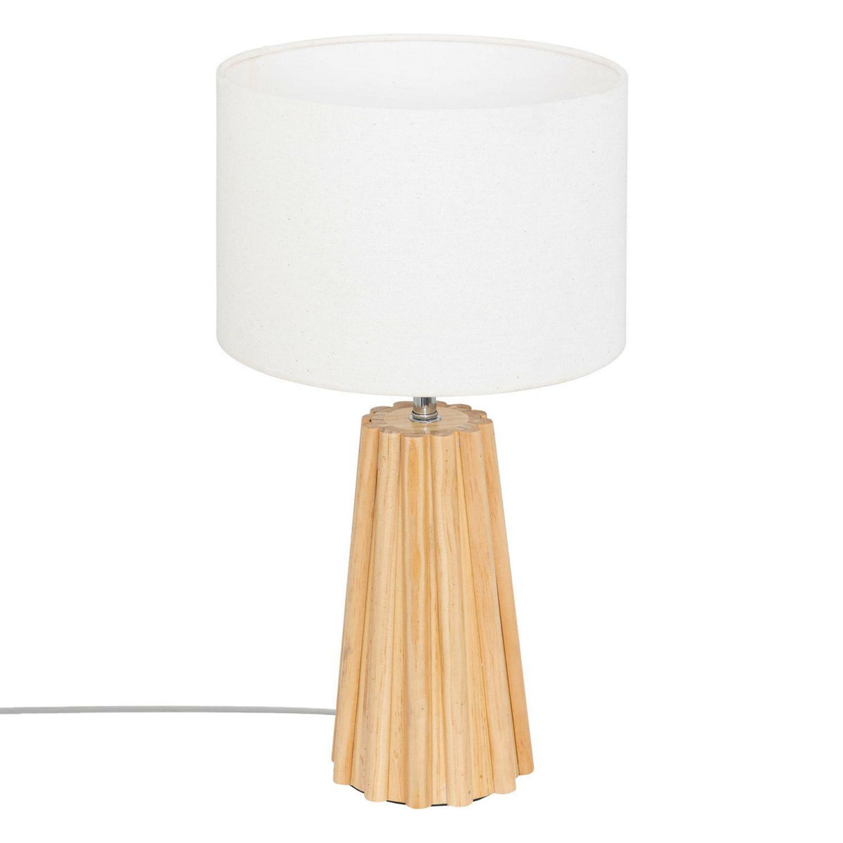 ATMOSPHERA Lampe à poser en bois ADON - H. 53 cm - Beige