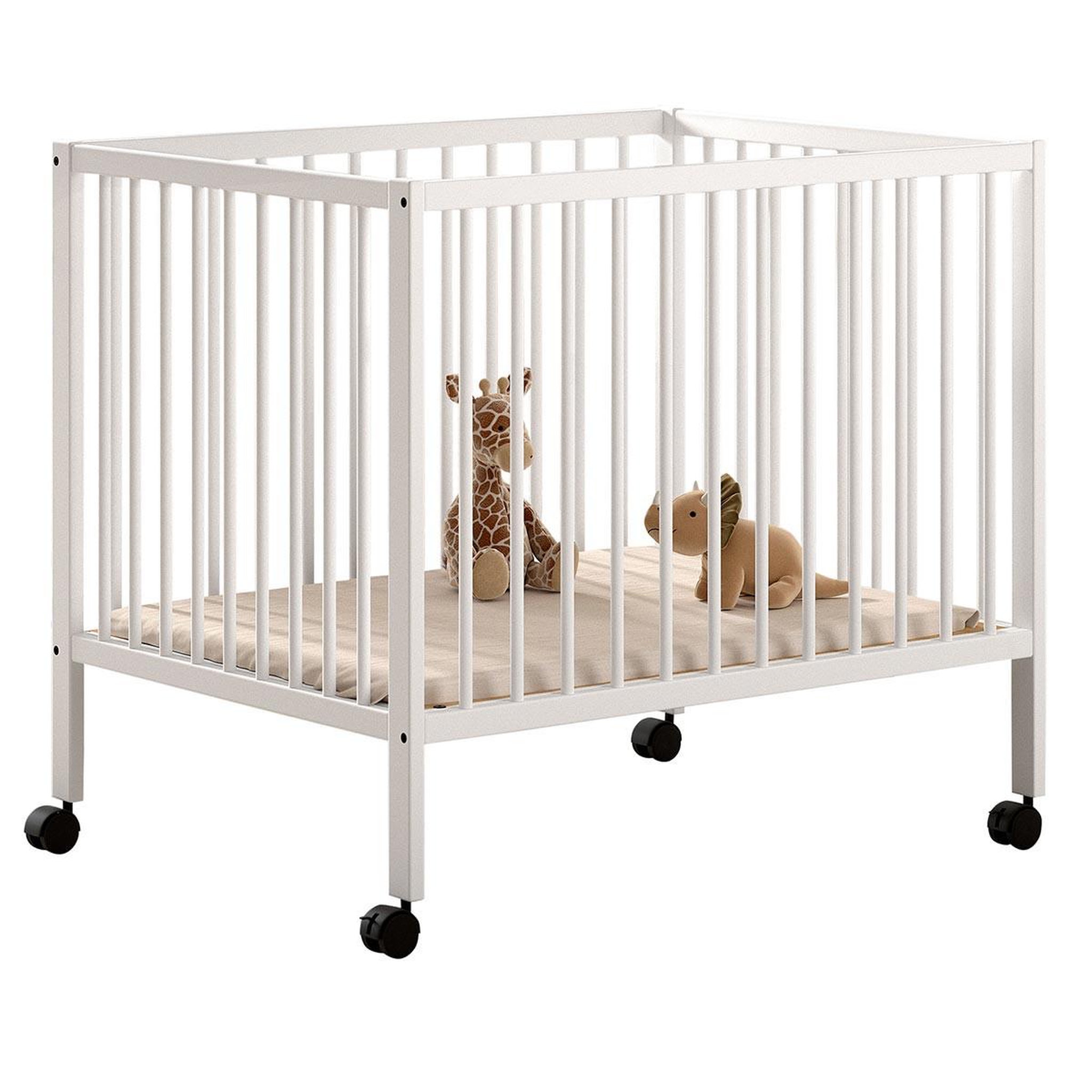 Paris Prix Parc bébé à roulettes  dino  75x95cm blanc