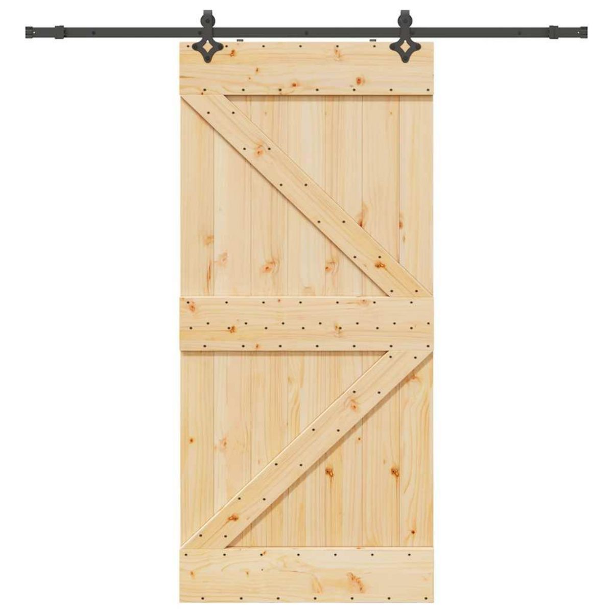 VIDAXL Porte coulissante et kit de quincaillerie 80x210 cm pin massif