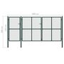 Voir la diapositive 6 : VIDAXL Portail de jardin Acier 400 x 150 cm Vert