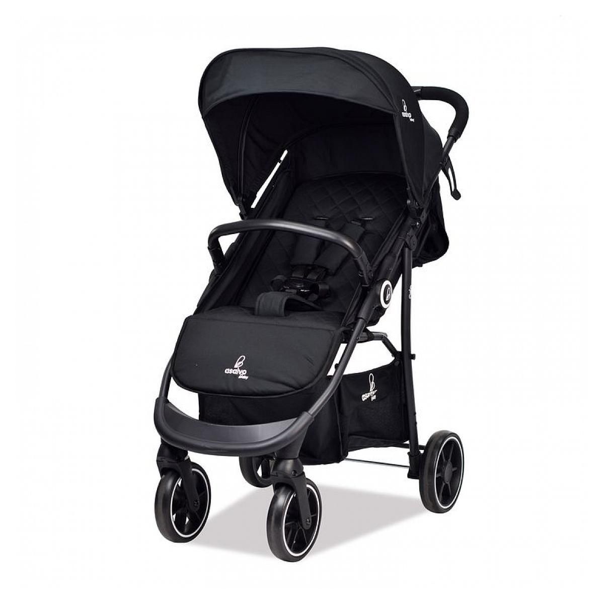 Asalvo Poussette 3 en 1 Oslo Noir - Confort et Praticité pour Bébé
