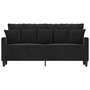 Voir la diapositive 3 : VIDAXL Canape a 2 places Noir 140 cm Velours
