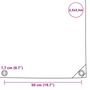 Voir la diapositive 6 : VIDAXL Bache 650 g / m^2 2,5 x 3,5 m Gris