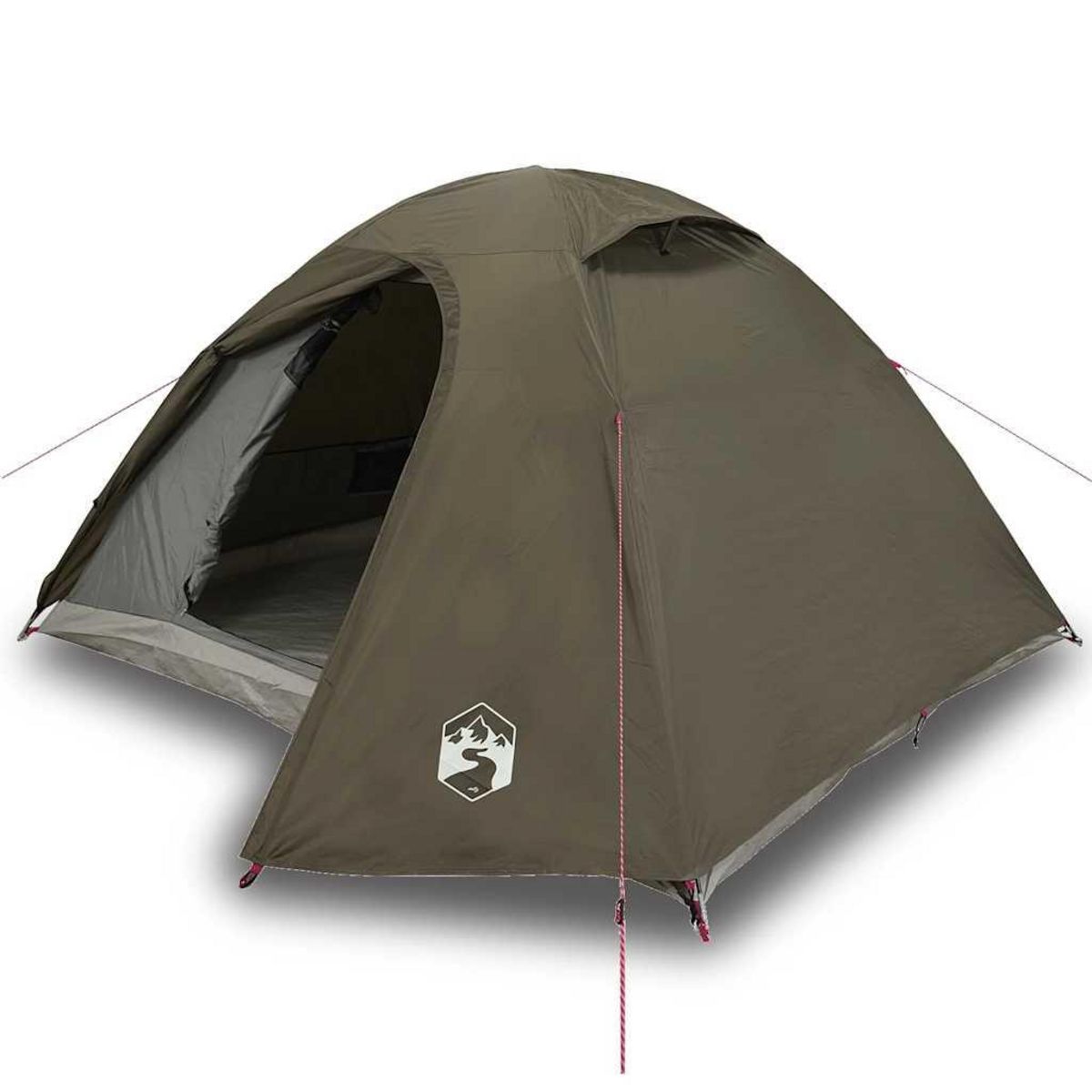 VIDAXL Tente de camping a dome 4 personnes marron impermeable