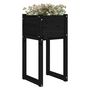 Voir la diapositive 3 : VIDAXL Jardiniere Noir 40x40x81 cm Bois massif de pin