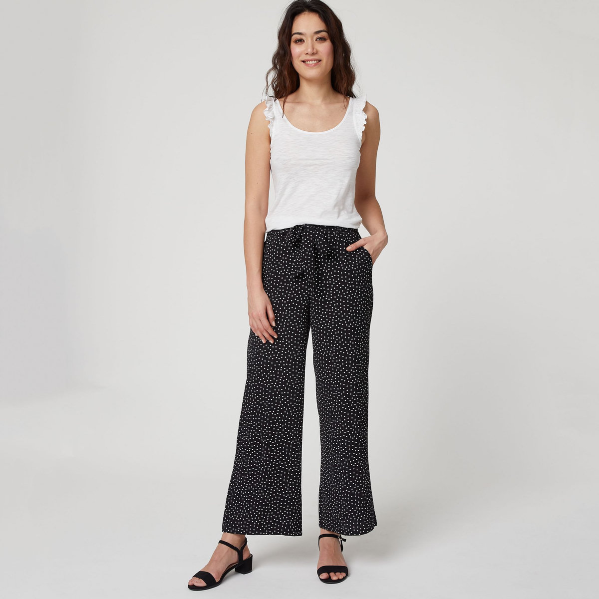 Tee-shirt rayé coton-modal, manches 3/4 - T Shirt