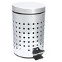 Voir la diapositive 1 : FIVE Poubelle WC / Salle de bain Cube - Inox - 3L - Argent