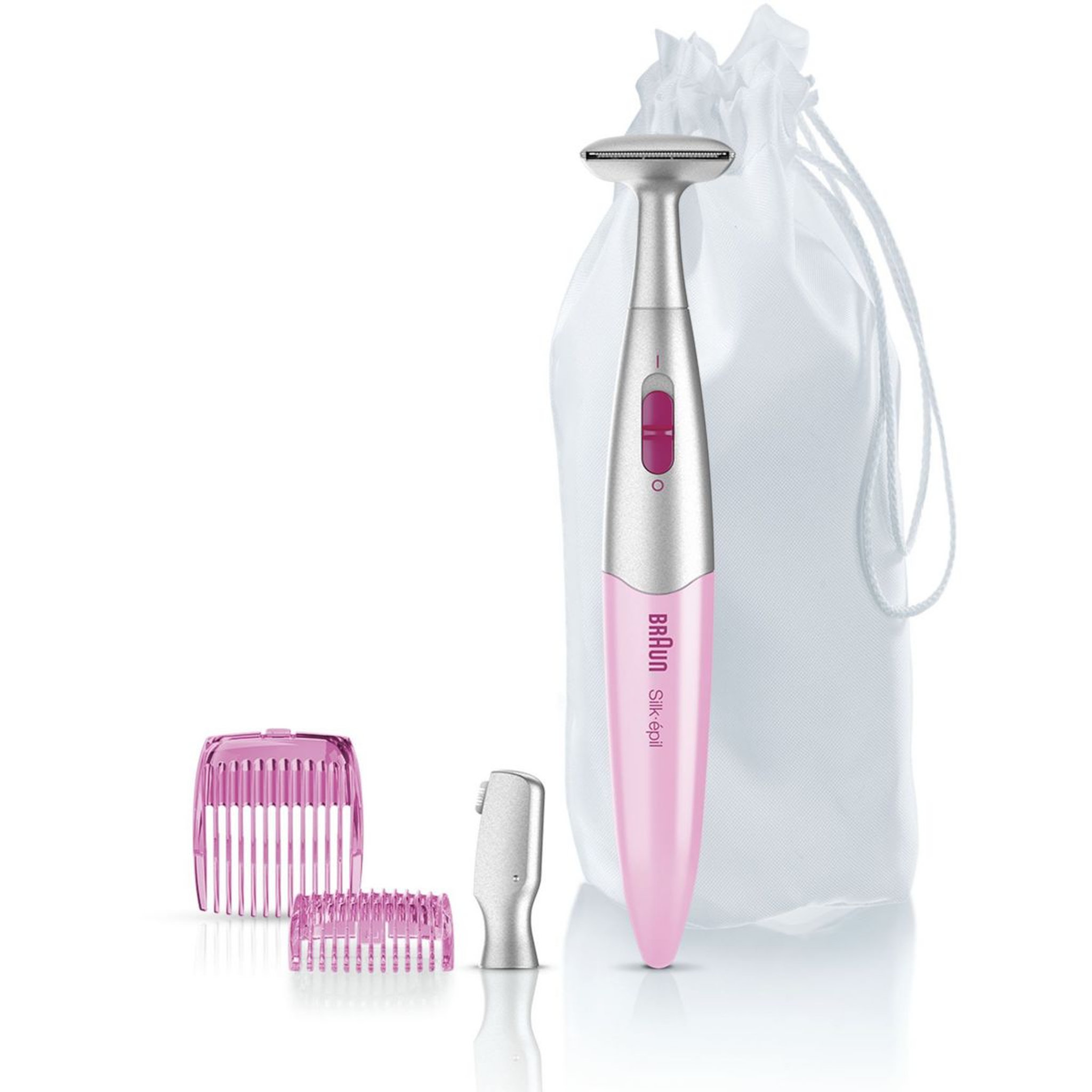 Voir la diapositive 1 : BRAUN Tondeuse bikini Silk-epil FG1100  3 en 1 Rose