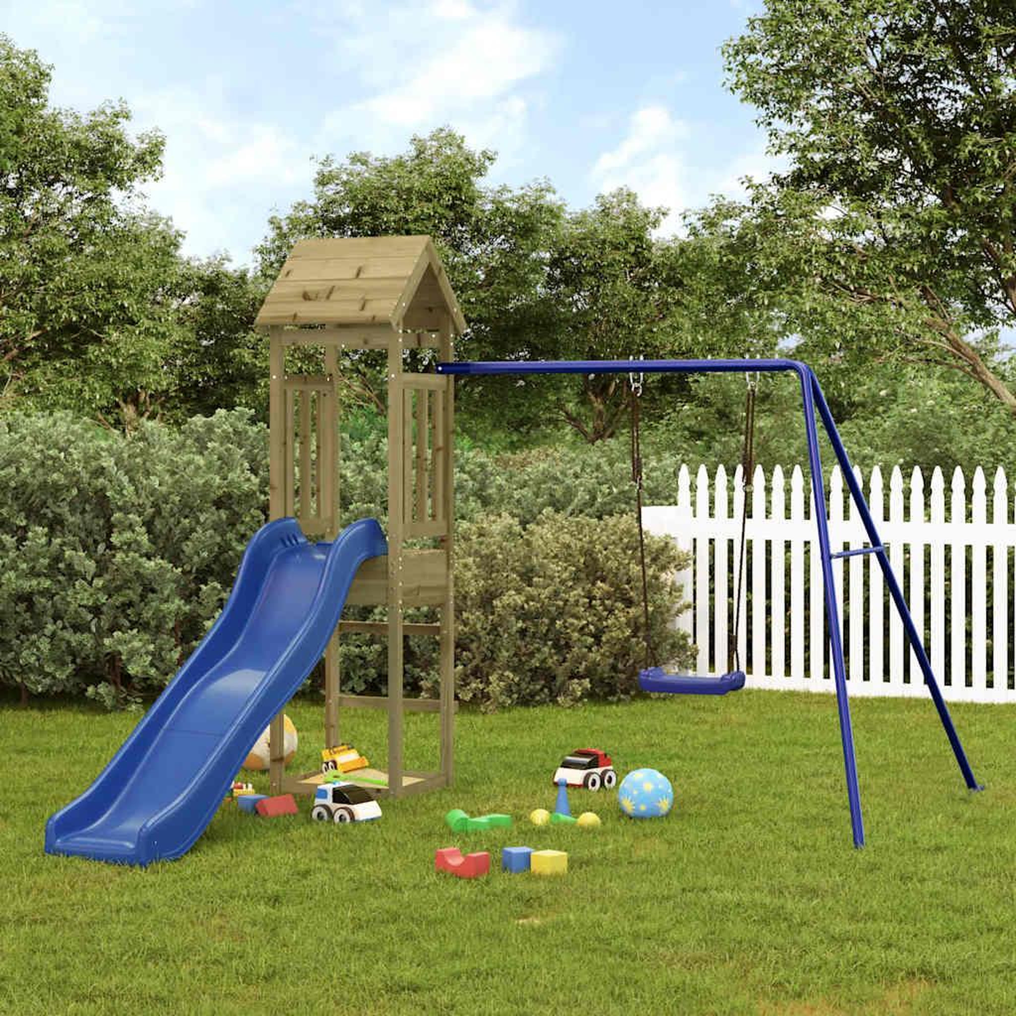 VIDAXL Aire de jeux d'exterieur bois de pin impregne