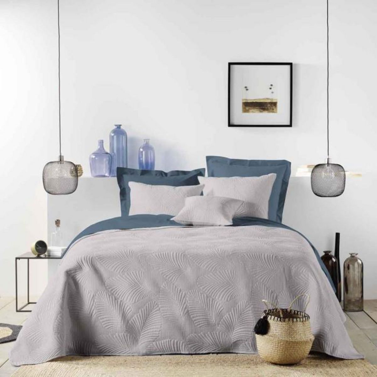 Paris Prix Housse de Coussin  Palombine  60x60cm Gris