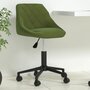 Voir la diapositive 1 : VIDAXL Chaise pivotante de bureau Vert clair Velours
