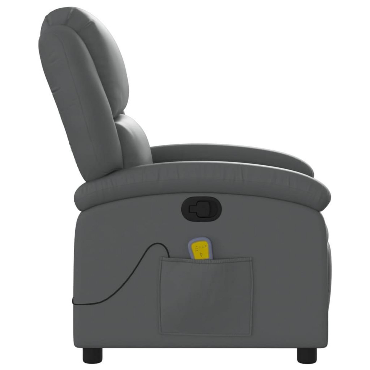 VIDAXL Fauteuil de massage inclinable Gris Similicuir