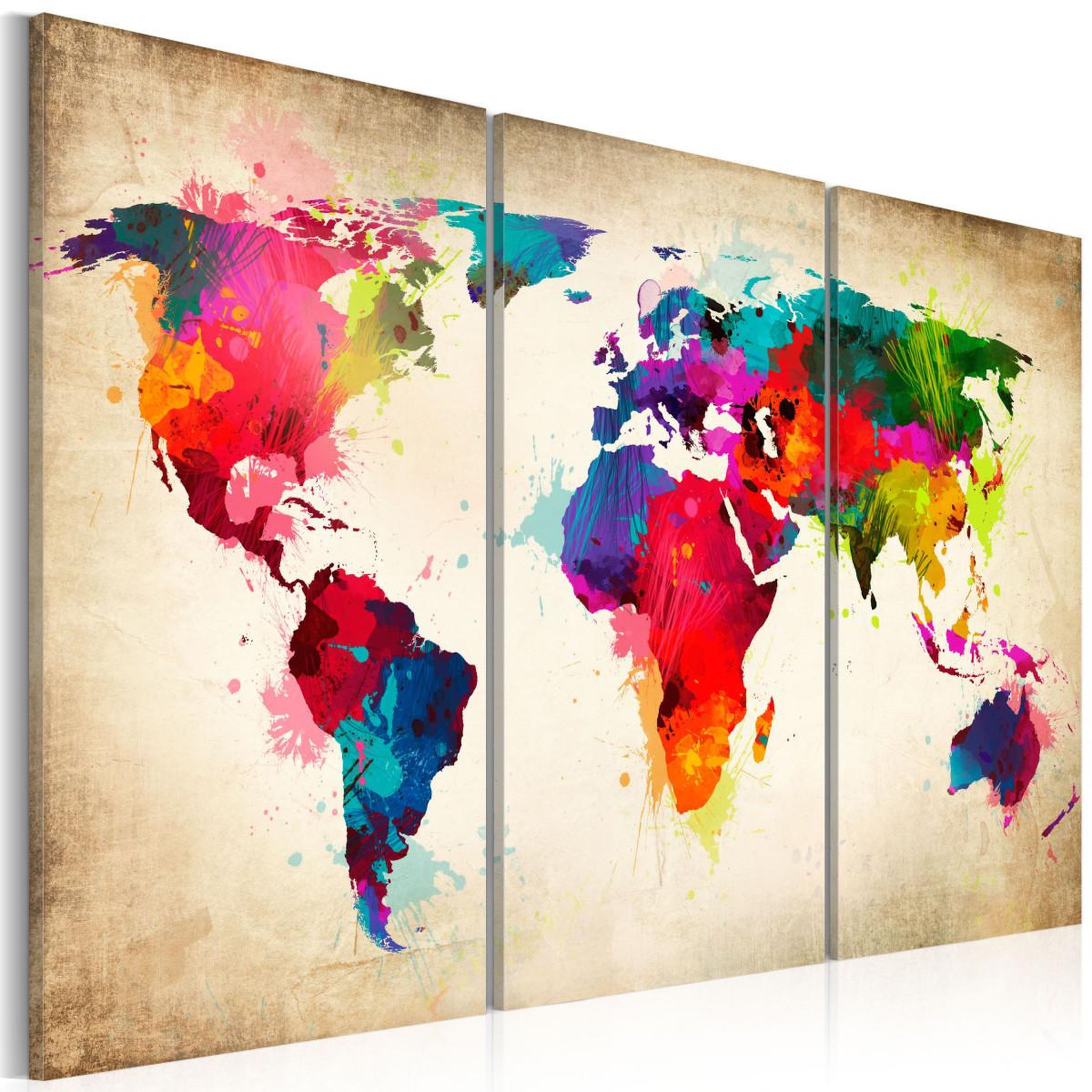 Voir la diapositive 1 : Paris Prix Tableau Imprimé  Rainbow Continents