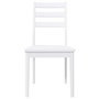Voir la diapositive 5 : VIDAXL Chaises a manger 2 pcs blanc bois massif caoutchouc