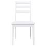 Voir la diapositive 5 : VIDAXL Chaises a manger 2 pcs blanc bois massif caoutchouc